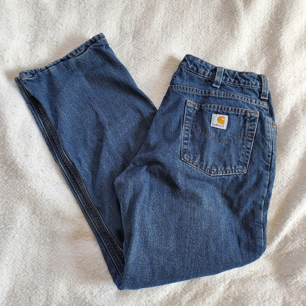 Carhartt Lined Straight Leg Jeans, Sz 8x30
